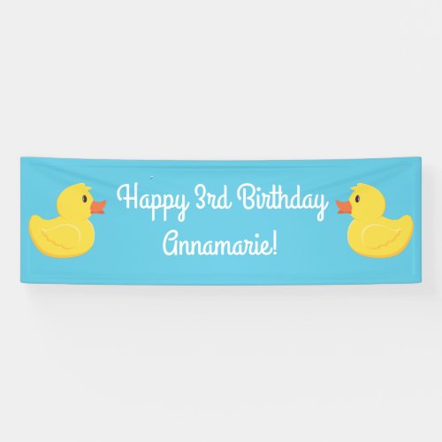 Rubber Ducky 1st Birthday Party Kids Baby Banner