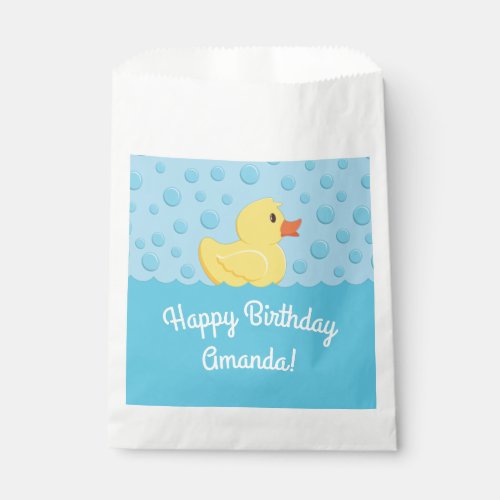 Rubber Ducky 1st Birthday Party Kids Baby Favor Bag