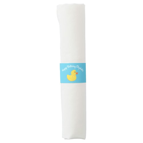 Rubber Ducky 1st Birthday Party Kids Baby Napkin Bands