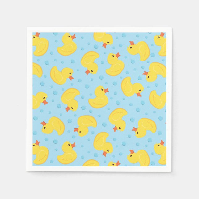 Rubber Ducky 1st Birthday Party Kids Baby Napkins (Front)