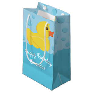 Rubber Ducky 1st Birthday Party Kids Baby Small Gift Bag