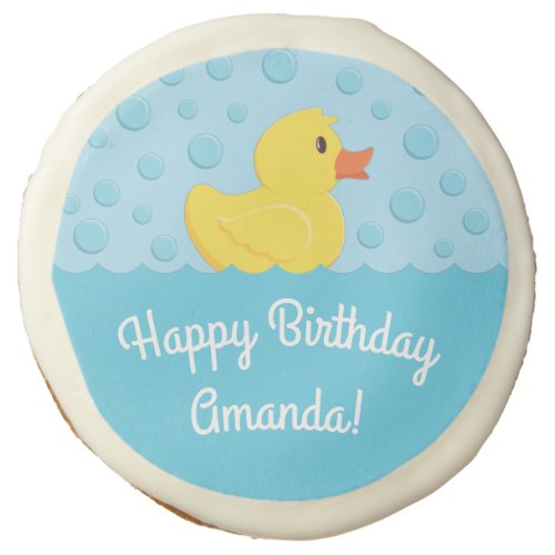 Rubber Ducky 1st Birthday Party Kids Baby Sugar Cookie