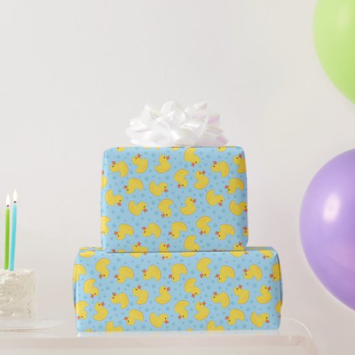 Rubber Ducky 1st Birthday Party Kids Baby Wrapping Paper