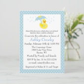 Rubber Ducky Baby Boy Shower invite - customize (Standing Front)