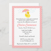 Rubber Ducky Baby Girl Shower invite - customize (Front/Back)