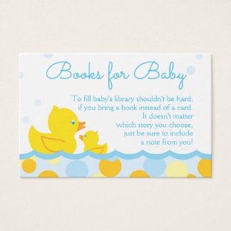 Rubber Ducky Baby Shower Book Request Card