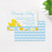 Rubber Ducky Baby Shower Book Request Card (Desk)