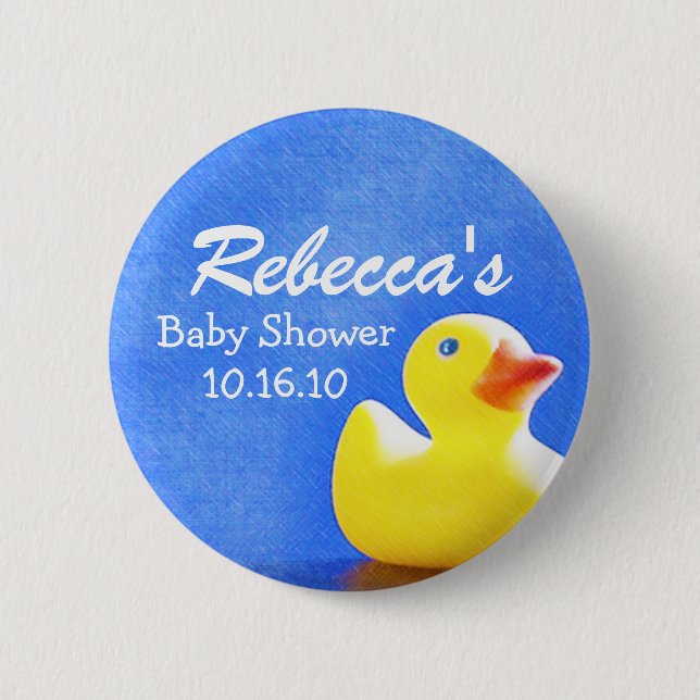 Rubber Ducky Baby Shower Button (Front)