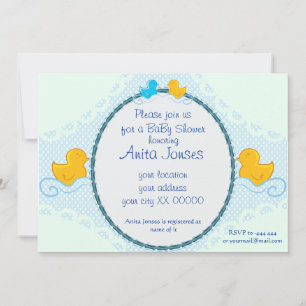 rubber ducky baby shower card