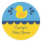 Rubber Ducky Baby Shower Favor Sticker