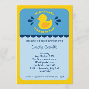 Rubber Ducky Baby Shower Invitation