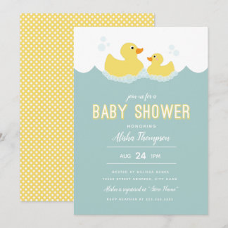 Rubber Ducky Baby Shower Invitation