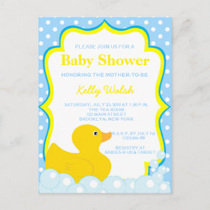 Rubber Ducky Baby Shower Invitation