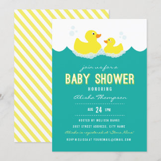 Rubber Ducky Baby Shower Invitation