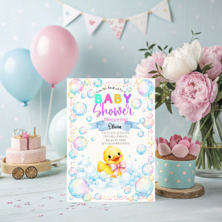 Rubber Ducky Baby Shower Invitation