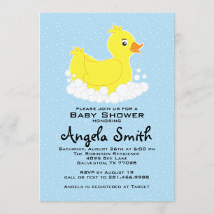 Rubber Ducky Baby Shower Invitation