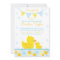 Rubber Ducky Baby Shower Invitation blue & yellow