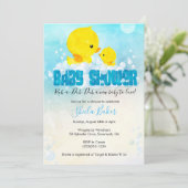 Rubber Ducky Baby Shower Invitation | Duckie Bath (Standing Front)