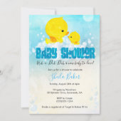 Rubber Ducky Baby Shower Invitation | Duckie Bath (Front)
