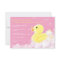 Rubber Ducky - Baby Shower Invitation - Pink!