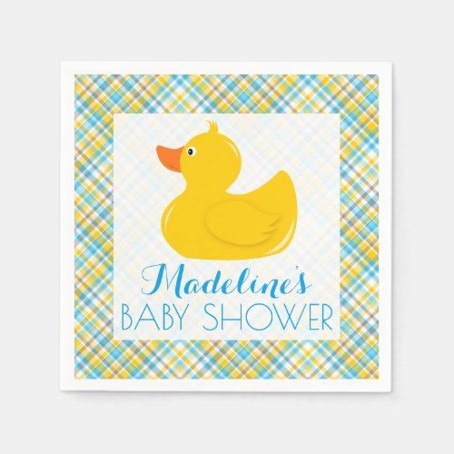 Rubber Ducky Baby Shower Napkins