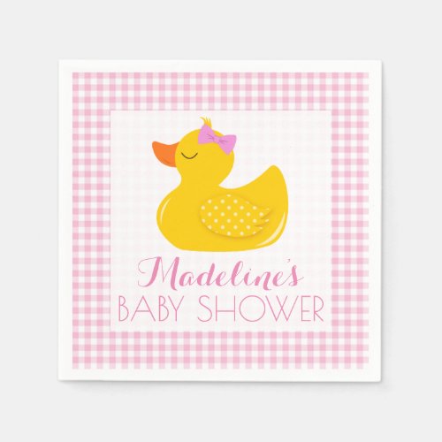 Rubber Ducky Baby Shower Napkins