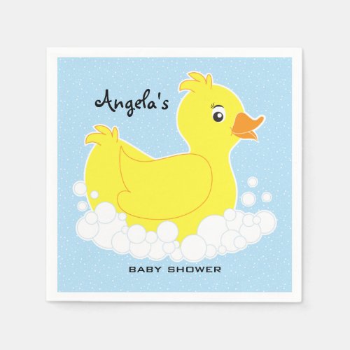 Rubber Ducky Baby Shower Napkins