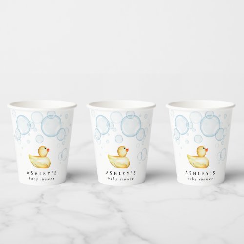 Rubber Ducky Baby Shower Paper Cups