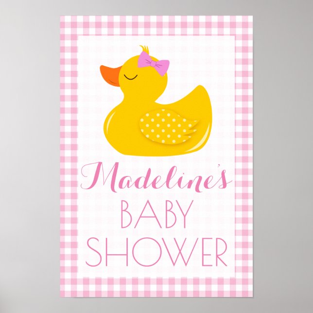Rubber Ducky Baby Shower Poster (Front)