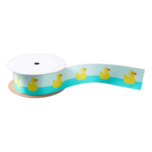 Rubber Ducky Baby Shower Satin Ribbon