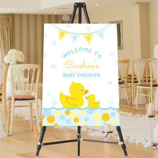 Rubber Ducky Baby Shower Welcome Foam Board
