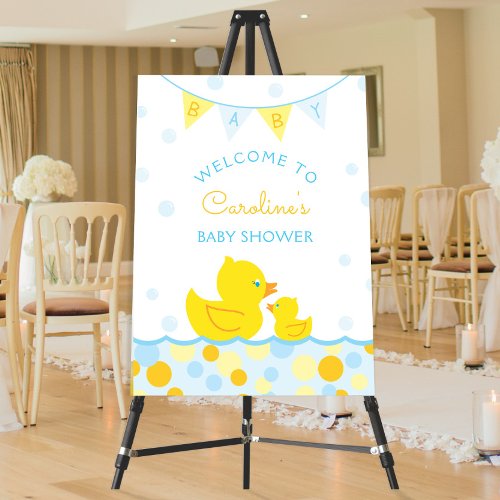 Rubber Ducky Baby Shower Welcome Foam Board