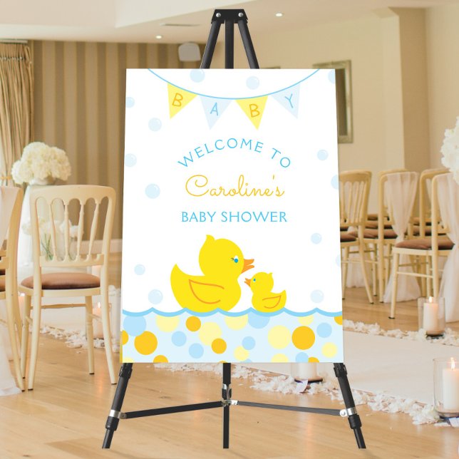 Rubber Ducky Baby Shower Welcome Foam Board (Rubber Ducky Baby Shower Welcome Foam Board Sign)