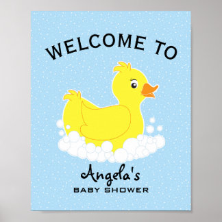 Rubber Ducky Baby Shower Welcome Sign