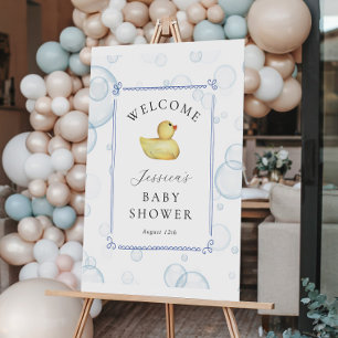 Rubber Ducky Baby Shower Welcome Sign