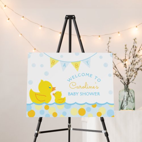 Rubber Ducky Baby Shower Welcome Sign Board