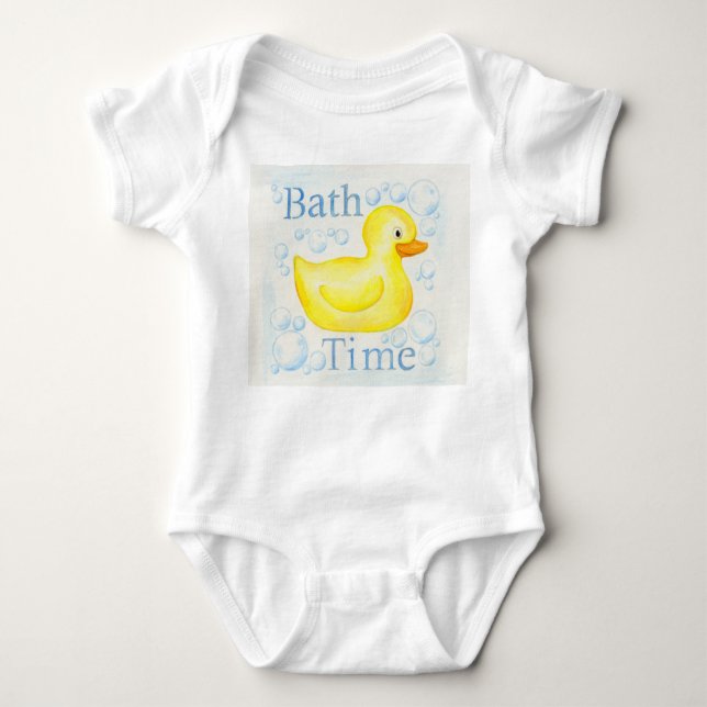 Rubber Ducky Bathtime infant clothing Baby Bodysuit (Front)