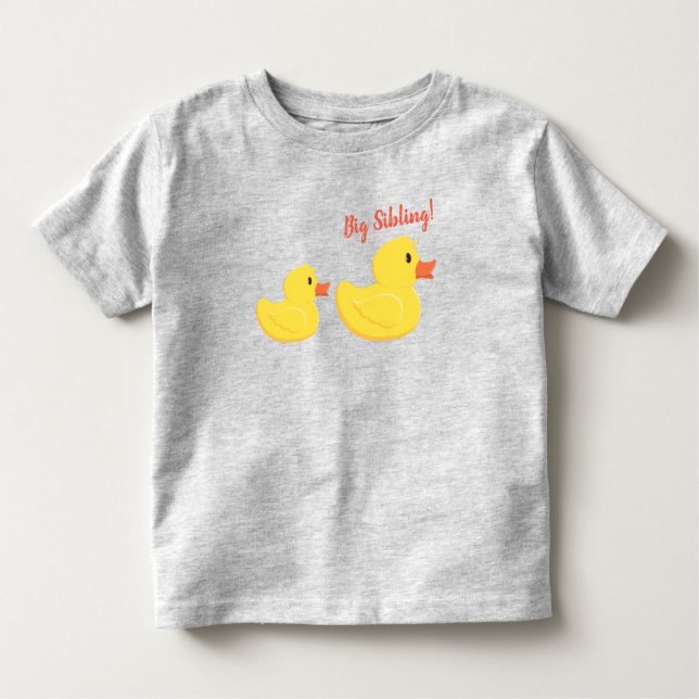 Rubber Ducky Big Sibling Baby Bodysuit (Front)