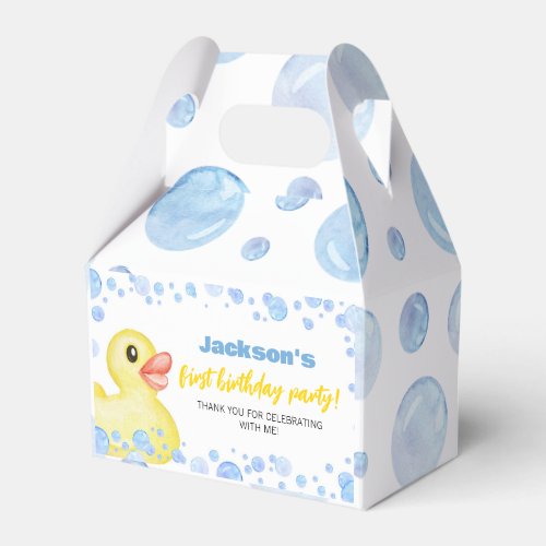 Rubber Ducky Birthday Favor Box