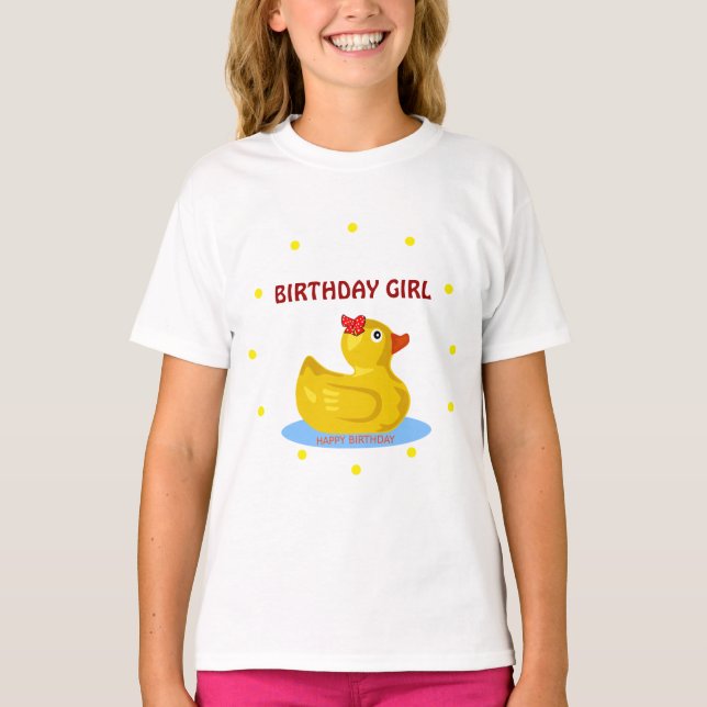 Rubber Ducky "Birthday Girl" T-Shirt (Front)