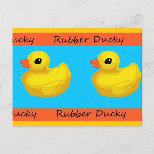 Rubber Ducky Blank Postcard