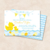 Rubber Ducky Blue & Yellow Baby Shower Invitation