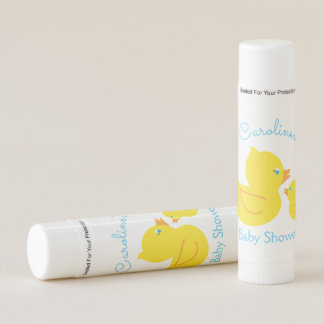 Rubber Ducky Blue & Yellow Baby Shower Lip Balm