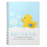 Rubber Ducky Boy Baby Shower Guest Book