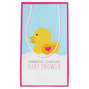 Rubber Ducky Bubble Bath Girl Baby Shower Small Gift Bag