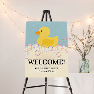 Rubber Ducky Bubbles Baby Shower Foam Board