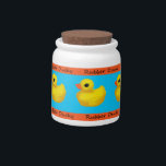 Rubber Ducky Candy/Treat Jar<br><div class="desc">This cute little candy jar can be filled with treats, and given as a birthday or shower gift to a special little one, used to store your rubber ducky essentials, or kept around just for fun!</div>