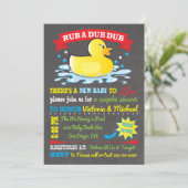 Rubber Ducky Couples Baby Shower Invitation (Standing Front)