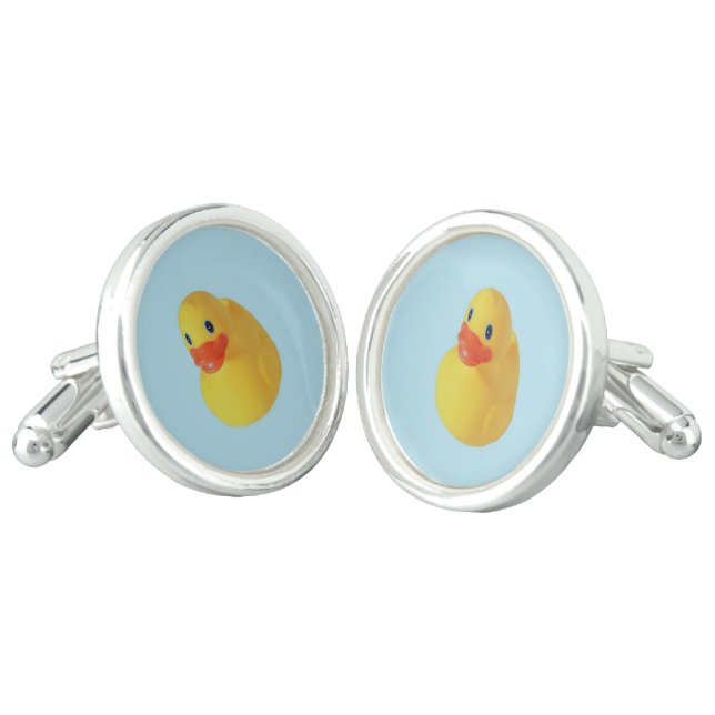 Rubber Ducky Cufflinks (Angled)