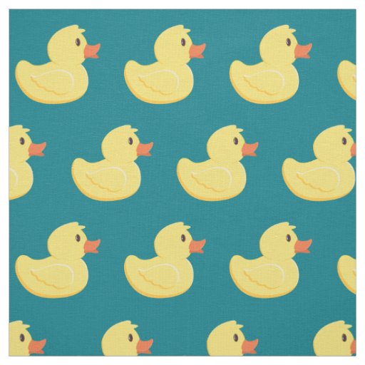 Rubber Ducky Cute Bathroom Kids Fabric | Zazzle